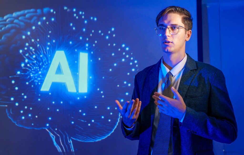AIを説明している人の画像